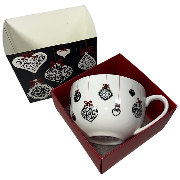 Brighton Love Notes Coffee Mug Set Holiday Ornaments 2014 Large Cups Lot of 2 - Picture 1 of 16